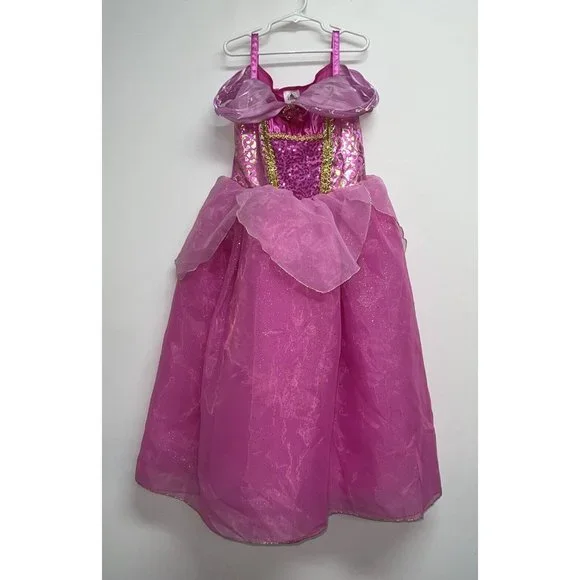 open lace back dress Disney Store Official Aurora Costume for Kids, Sleeping Beauty, Pink Princess  Dress for Parties, Roleplay & Halloween, 5-6 Years Old : Amazon.ie: Toys &  Games